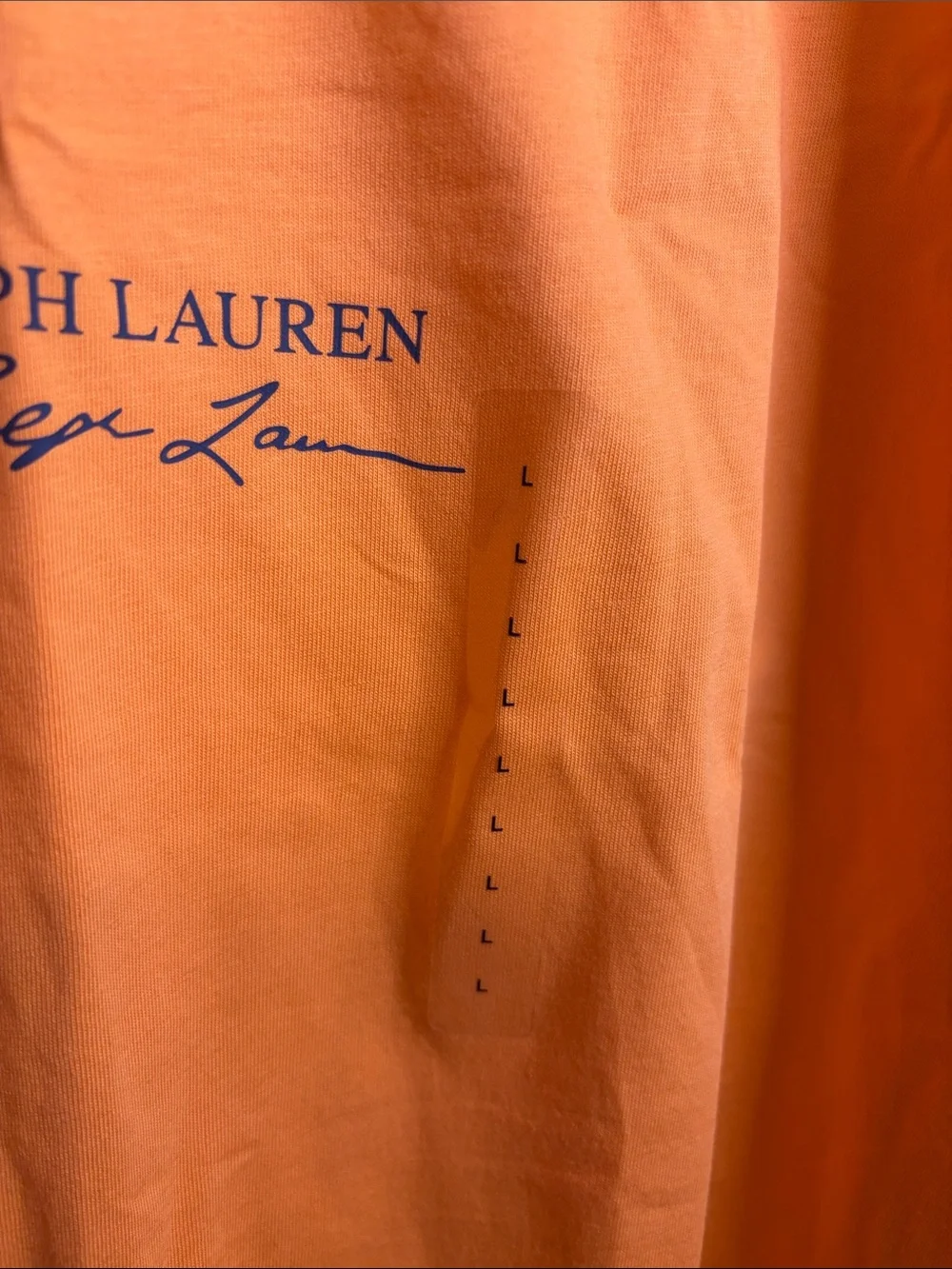 Polo by Ralph Lauren Classic Fit Bright Orange Bear Tee Size L NWT